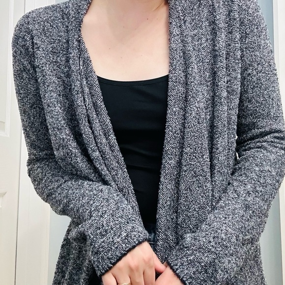 Barefoot Dreams Cardigan Sweater Open Gray Knit Bamboo Chic Coastal Small Medium - Picture 3 of 8